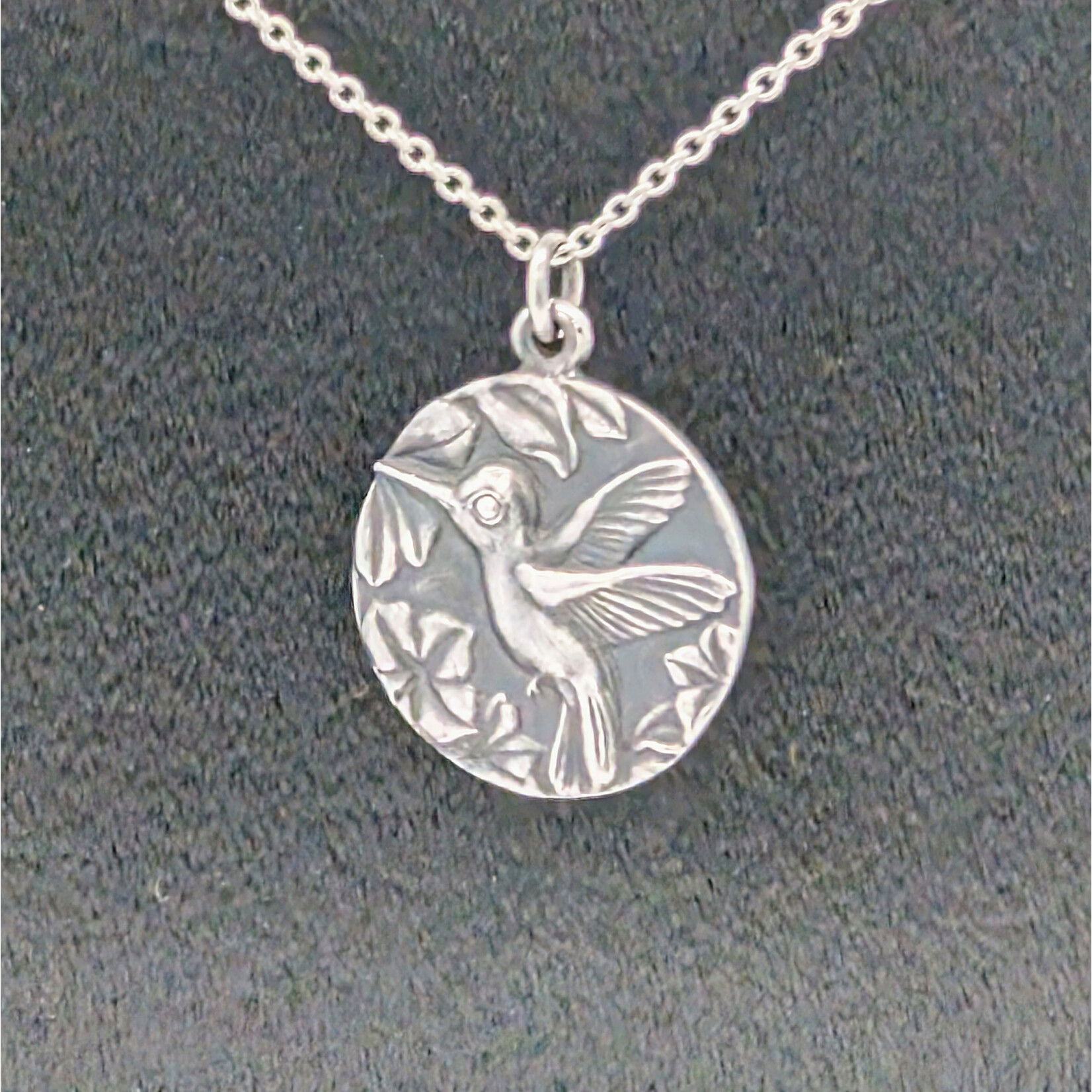 Carrie Nunes Jewelry Happy Hummingbird in Flight Pendant