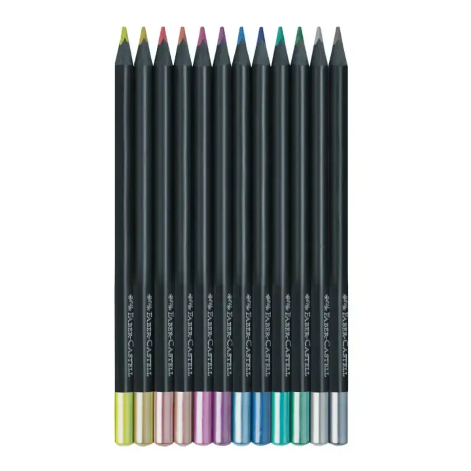 Faber-Castell Black Edition Metallic Color Pencils 12 Count Set