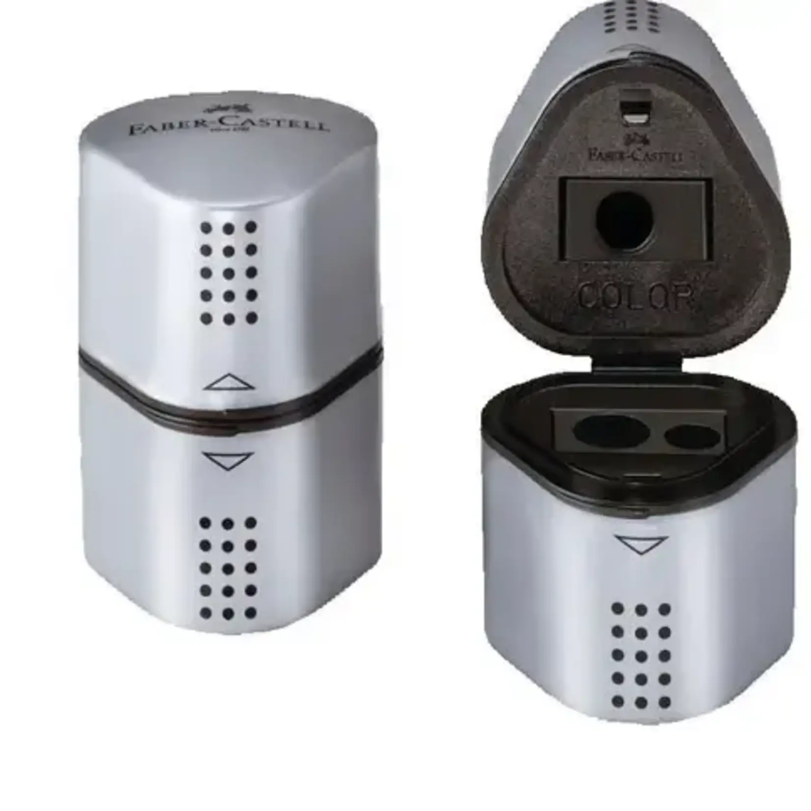 Faber-Castell Grip Trio Pencil Sharpener, Silver
