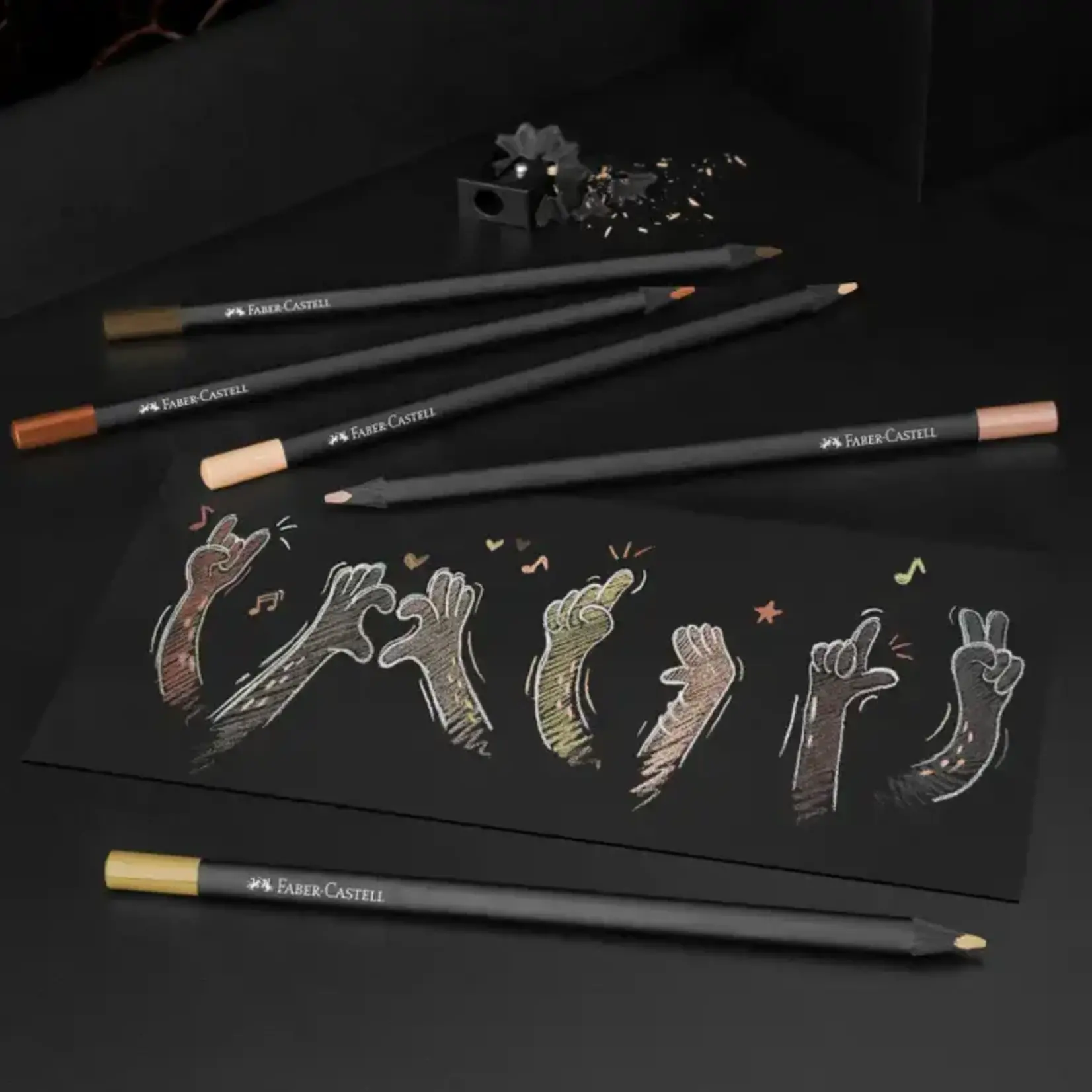 Faber-Castell Super Soft Black Edition Color Pencils: 12 Ct Skin Tones