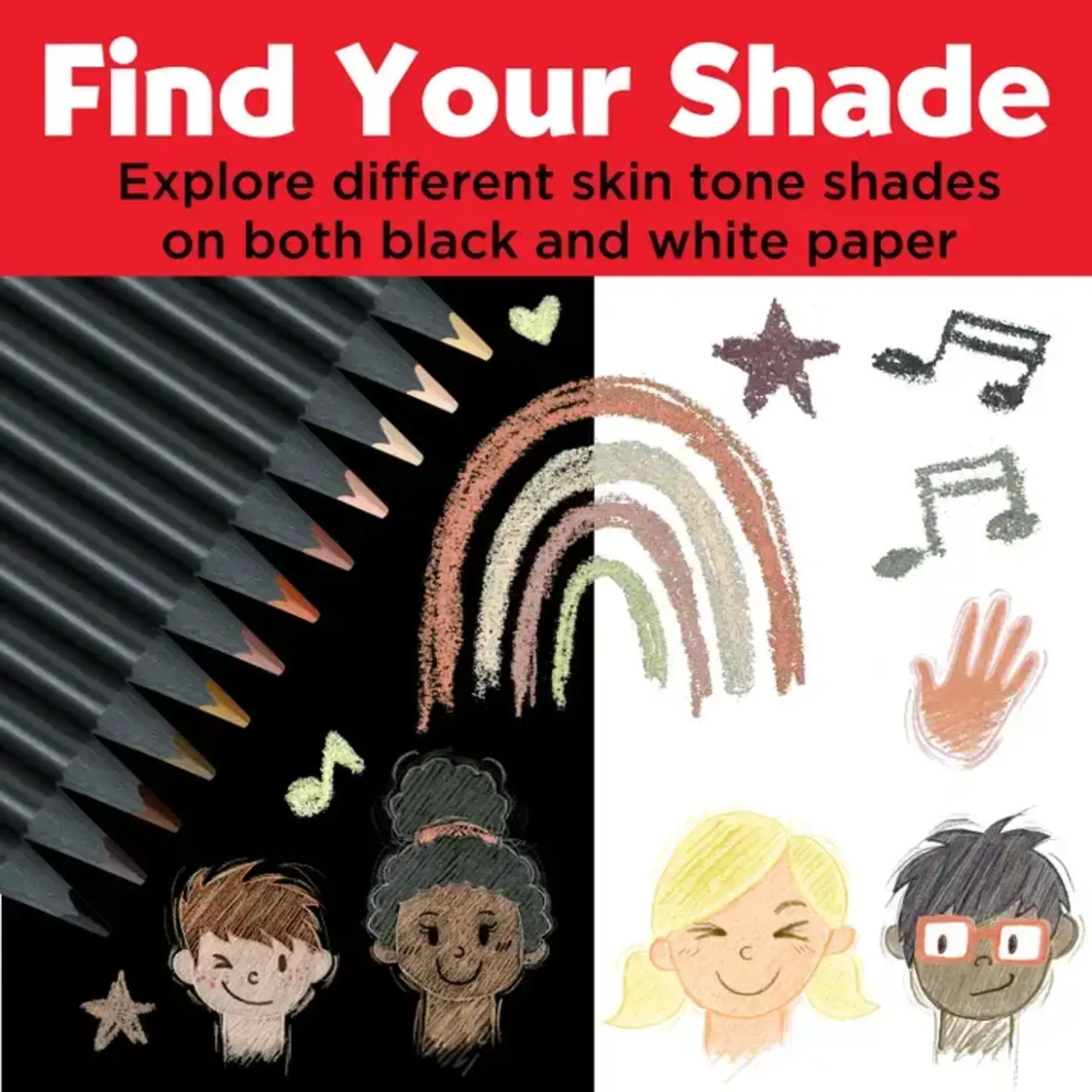 Faber-Castell Super Soft Black Edition Color Pencils: 12 Ct Skin Tones