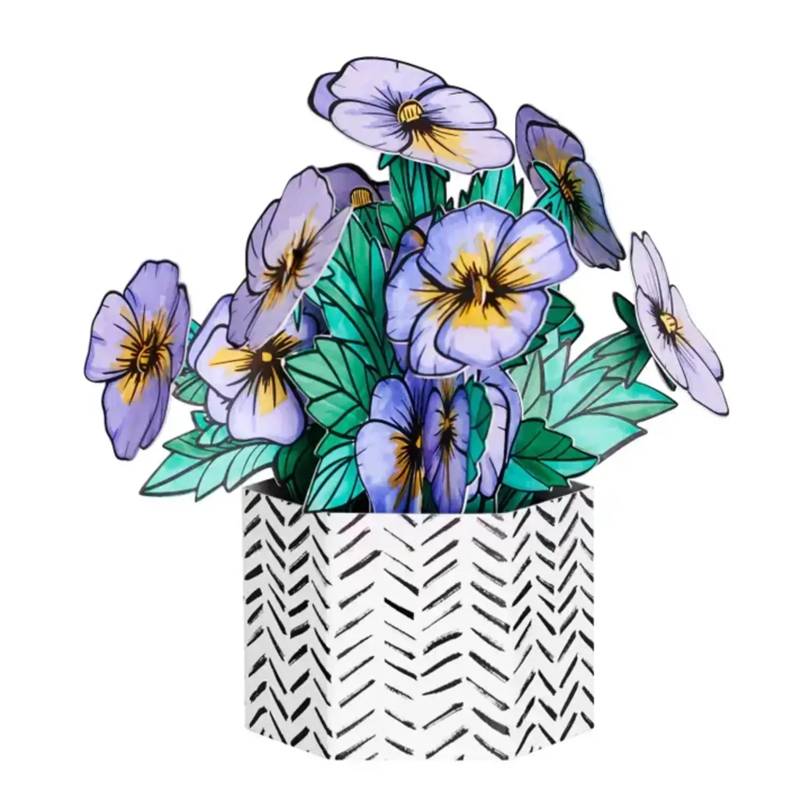 Faber-Castell Pop Up Coloring Pansy Bouquet - Adult Coloring Craft