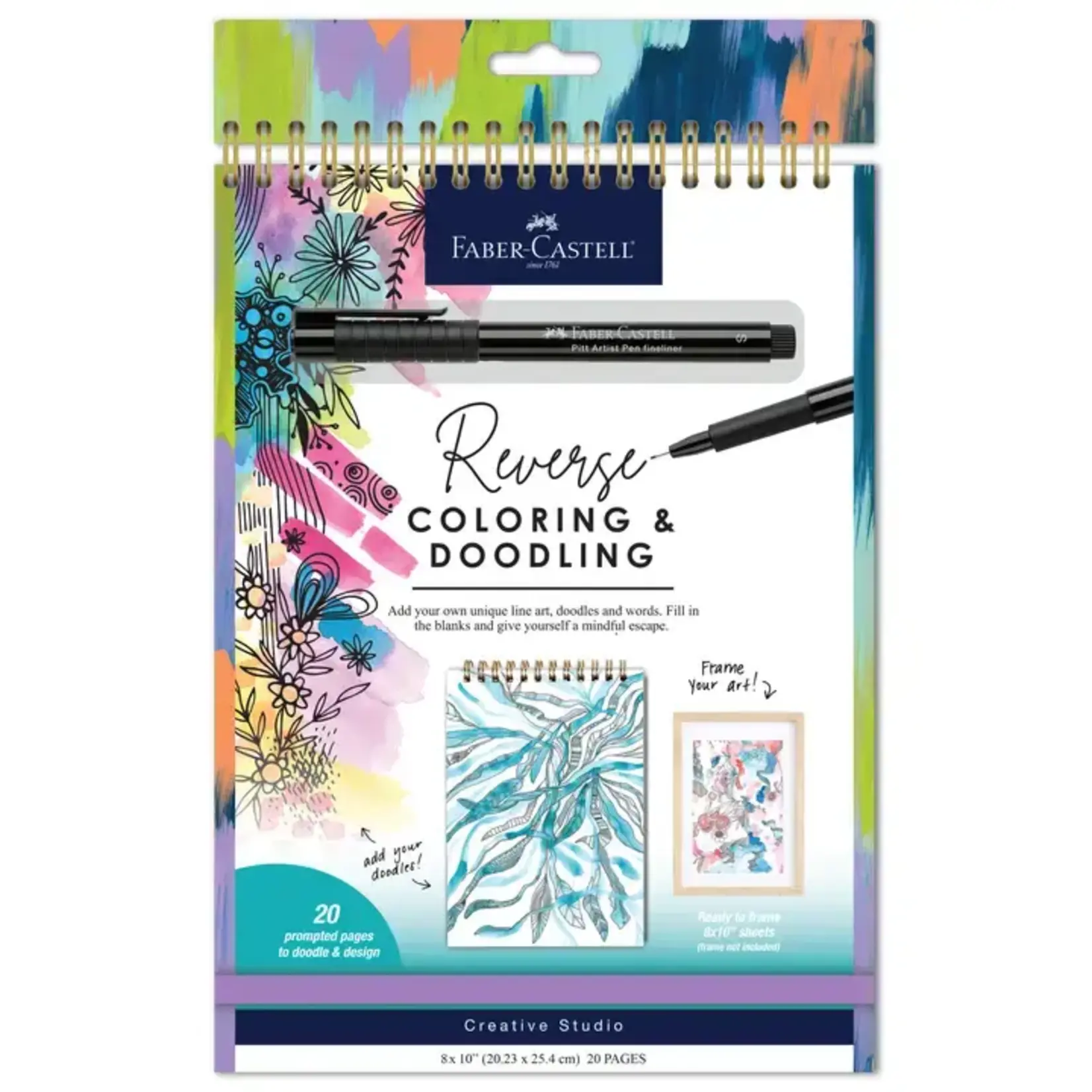 Faber-Castell Reverse Coloring and Doodling Book - Brights Edition