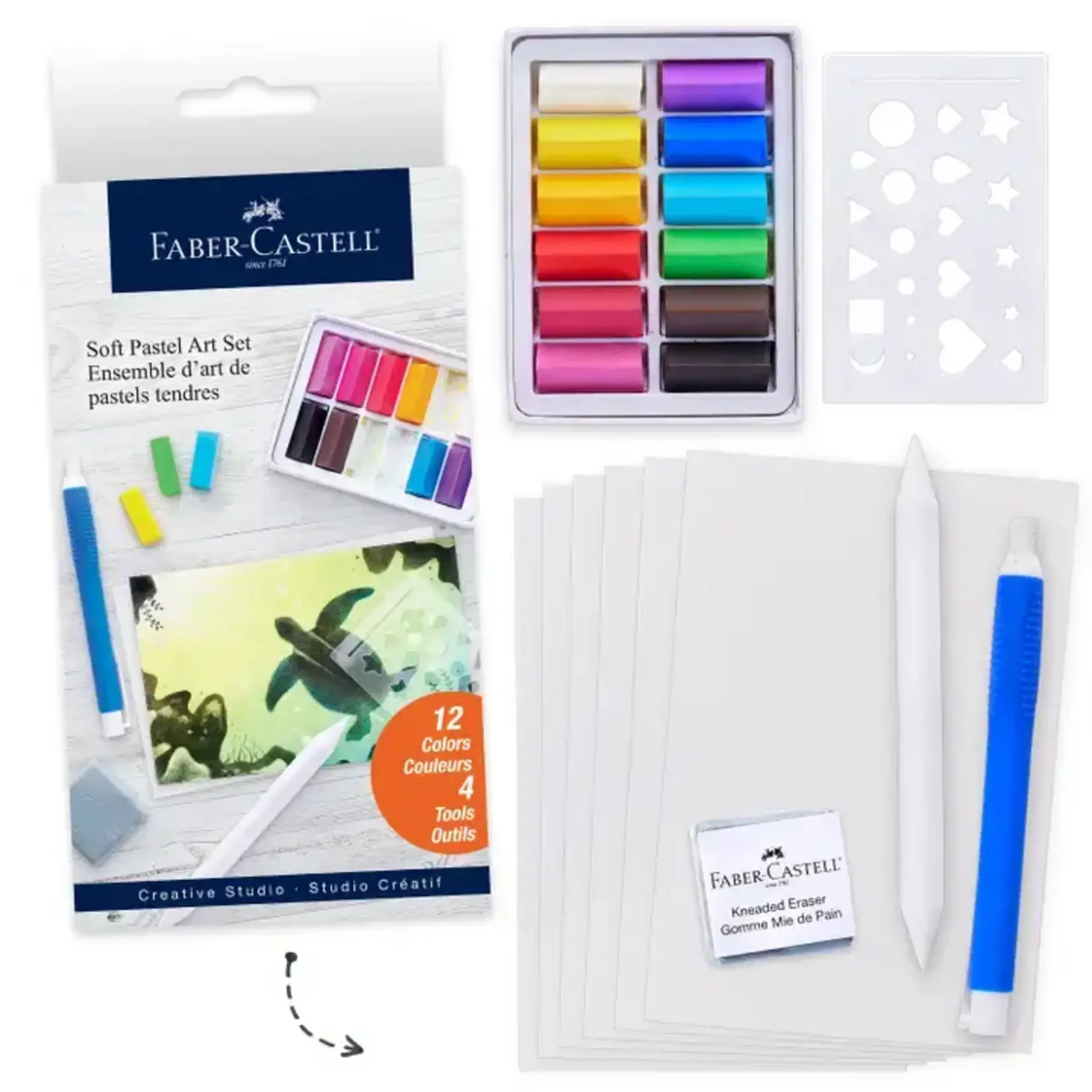 Faber-Castell Learn How To Draw with Soft Pastels Art Set For Beginners