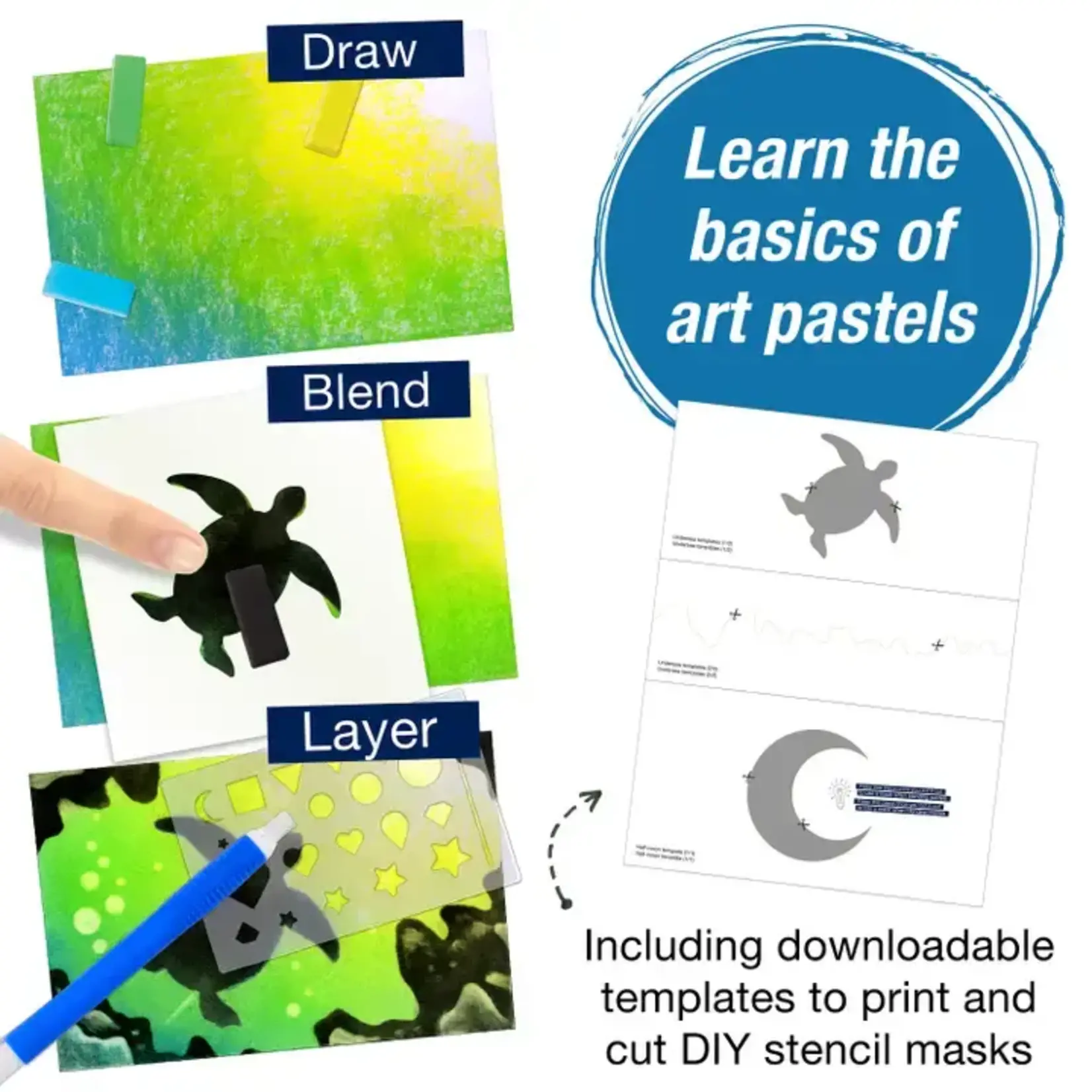 Faber-Castell Learn How To Draw with Soft Pastels Art Set For Beginners