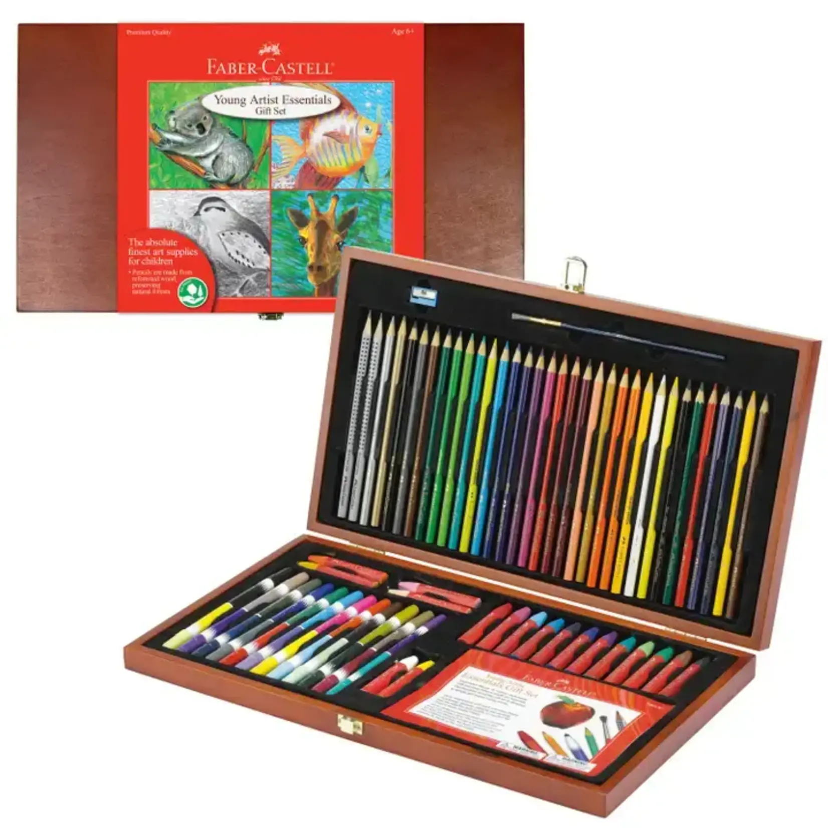 Faber-Castell 64-Piece Young Artist Essentials Art Set Gift Set For Kids