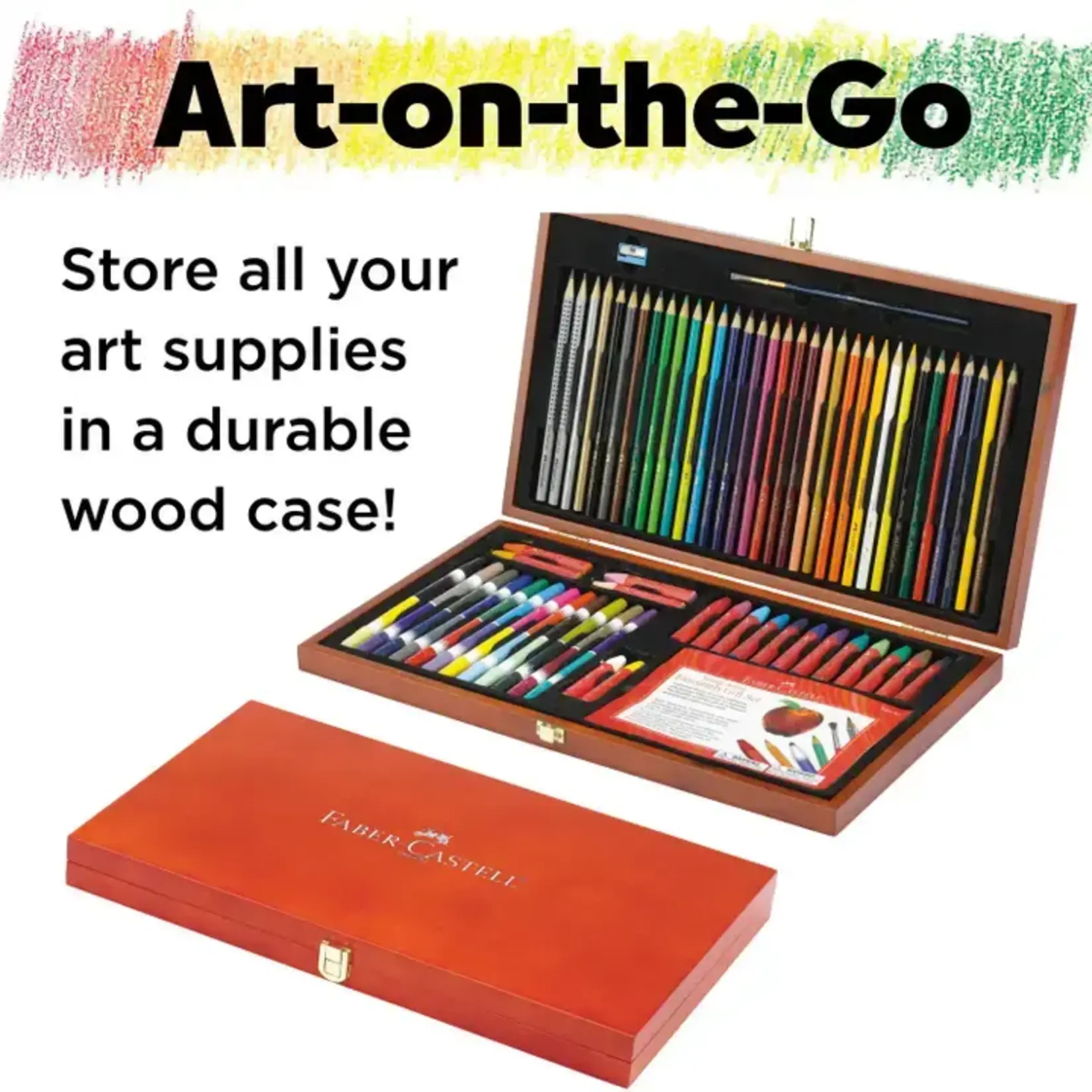 Faber-Castell 64-Piece Young Artist Essentials Art Set Gift Set For Kids