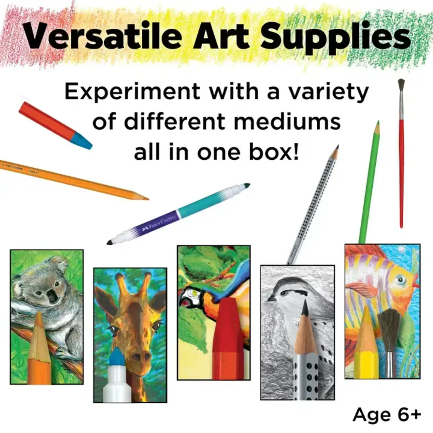Faber-Castell 64-Piece Young Artist Essentials Art Set Gift Set For Kids