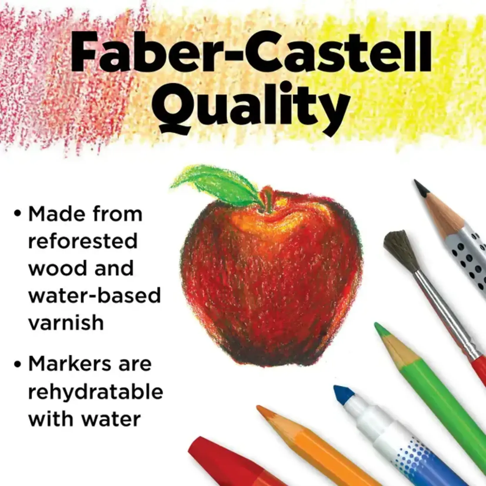Faber-Castell 64-Piece Young Artist Essentials Art Set Gift Set For Kids