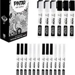 Pintar Art Supply Pintar Art Supply Professional Outline & Fill Pack - Set of 18 Black/White Paint Markers