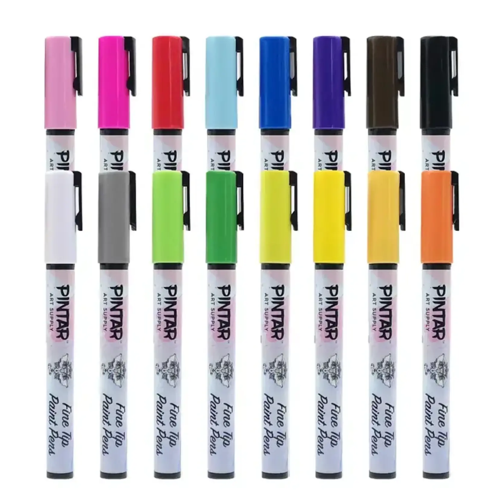 Pintar Art Supply Pintar Premium Acrylic Paint Pens - 1mm Fine Tip Pens - 16 Colors