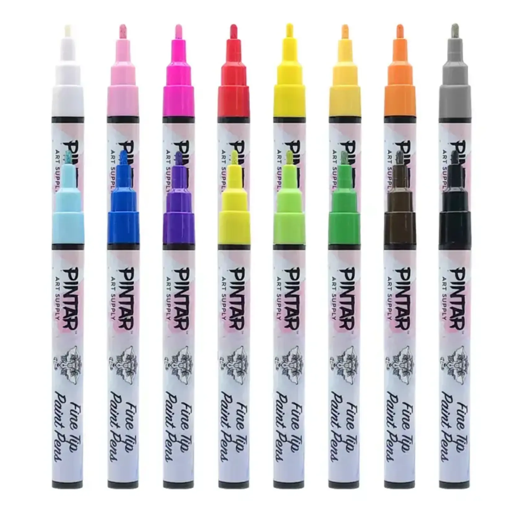 Pintar Art Supply Pintar Premium Acrylic Paint Pens - 1mm Fine Tip Pens - 16 Colors