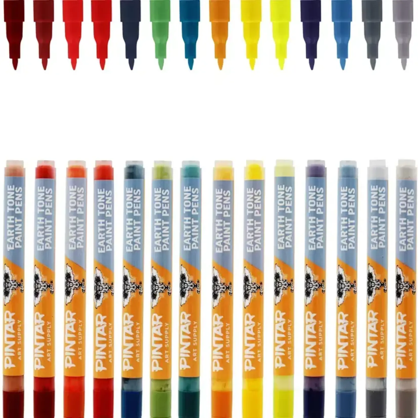 Pintar Earth Tone Color 20 Pack Paint Pens Acrylic Paint Pen Set with Extra Fine 0.7mm Tip