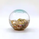 JEMS of the Sea Tiny Ocean Sphere-Made w/ Eco-Friendly Resin, Shells, Sand