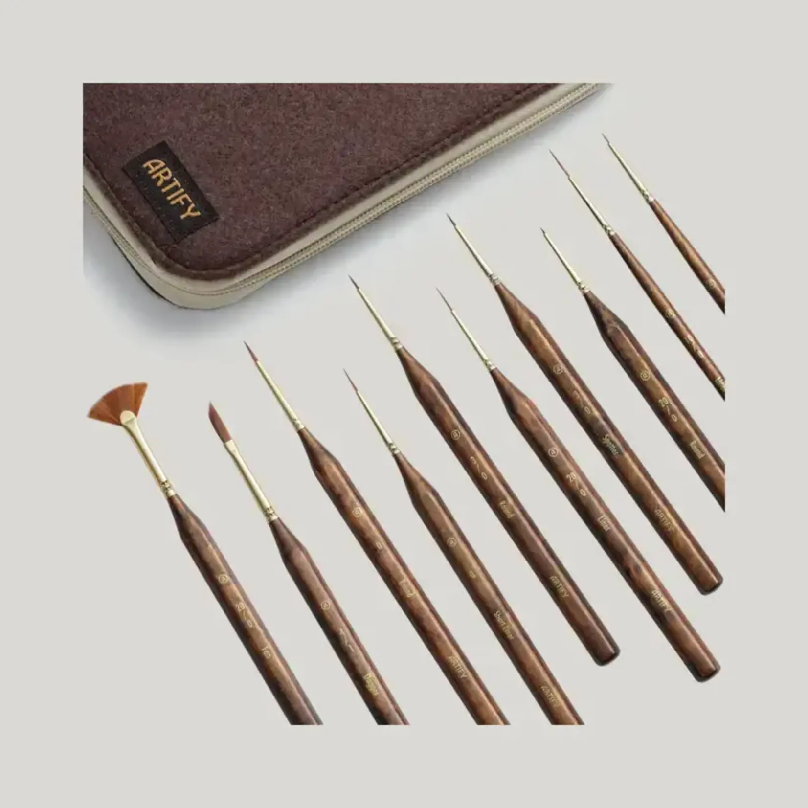 Artify 10PCS Ultra Detail Paint Brushes Crafted For Ultra-Fine Detailing and the Utmost Precision