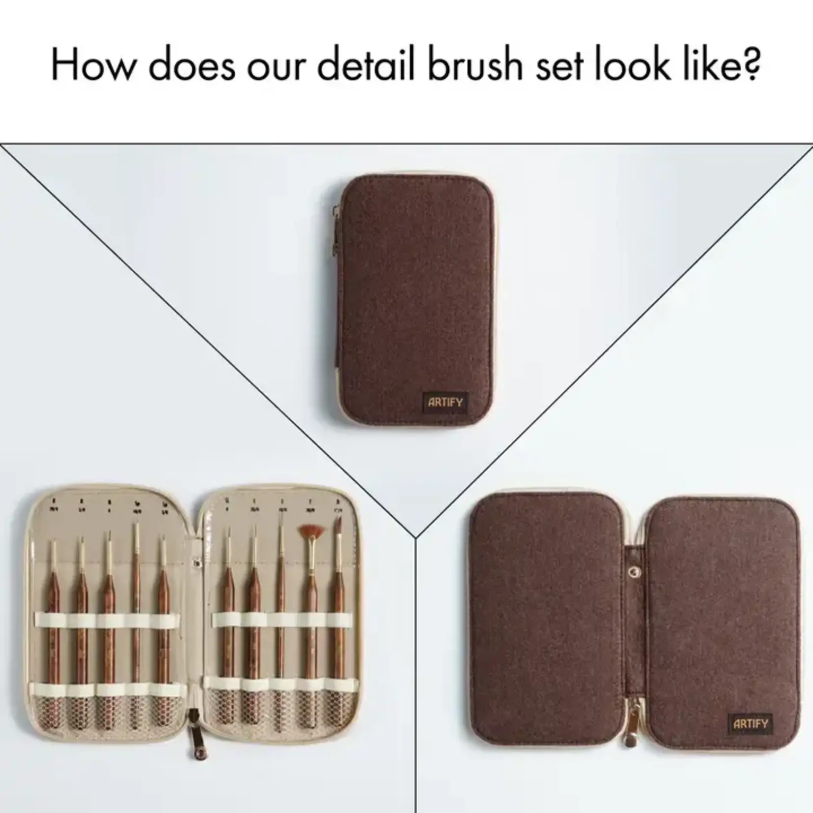 Artify 10PCS Ultra Detail Paint Brushes Crafted For Ultra-Fine Detailing and the Utmost Precision