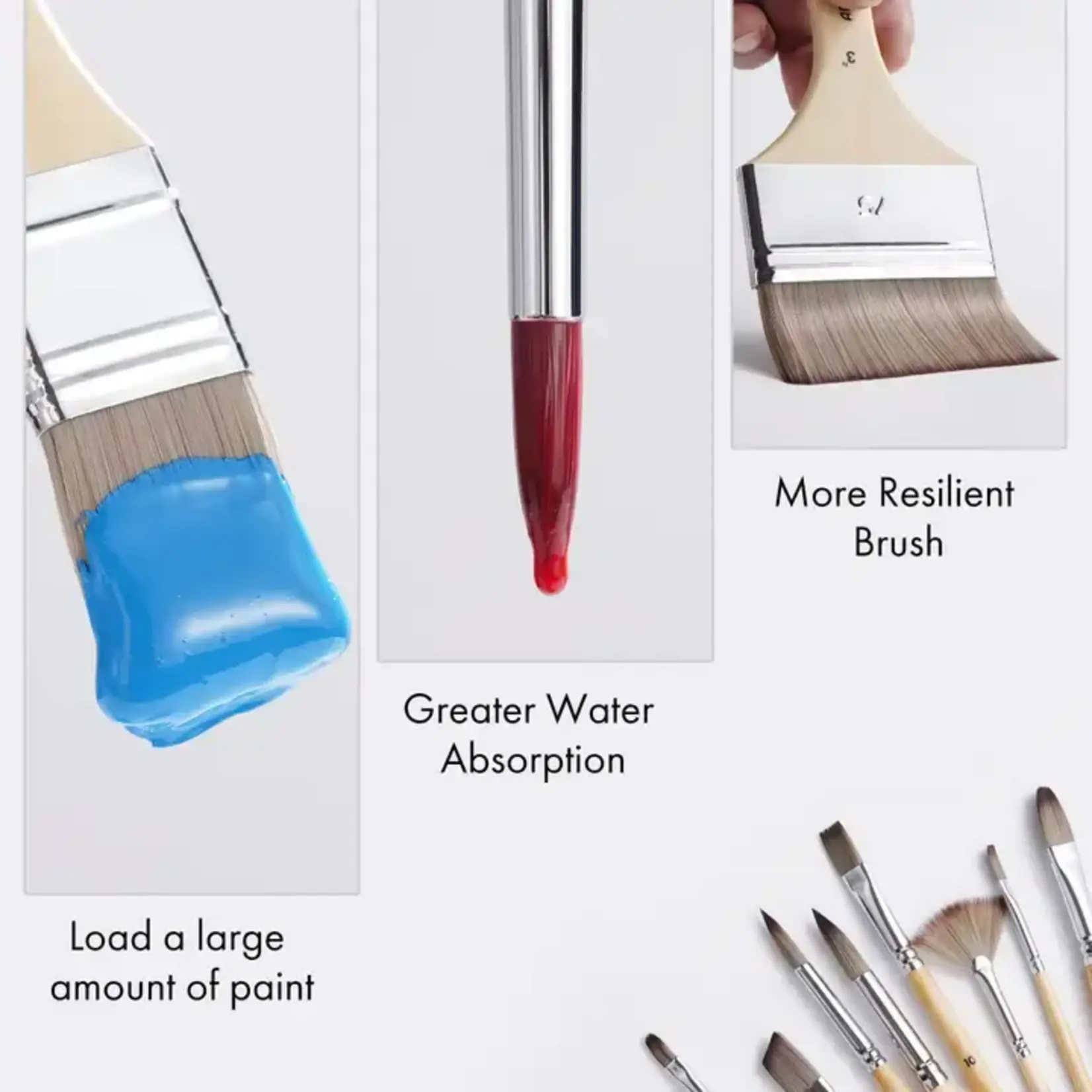 Artify Artify 30-Piece Expert Paint Brush Set, Upgraded Version, Complete Range of Sizes with Canvas Roll and Palette Knife For Acrylic, Oil, Watercolor, and Gouache