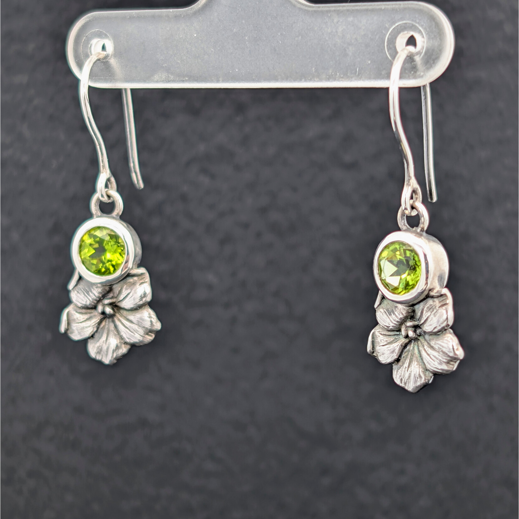 Carrie Nunes Jewelry Madeira Flower Earrings w/ Peridot