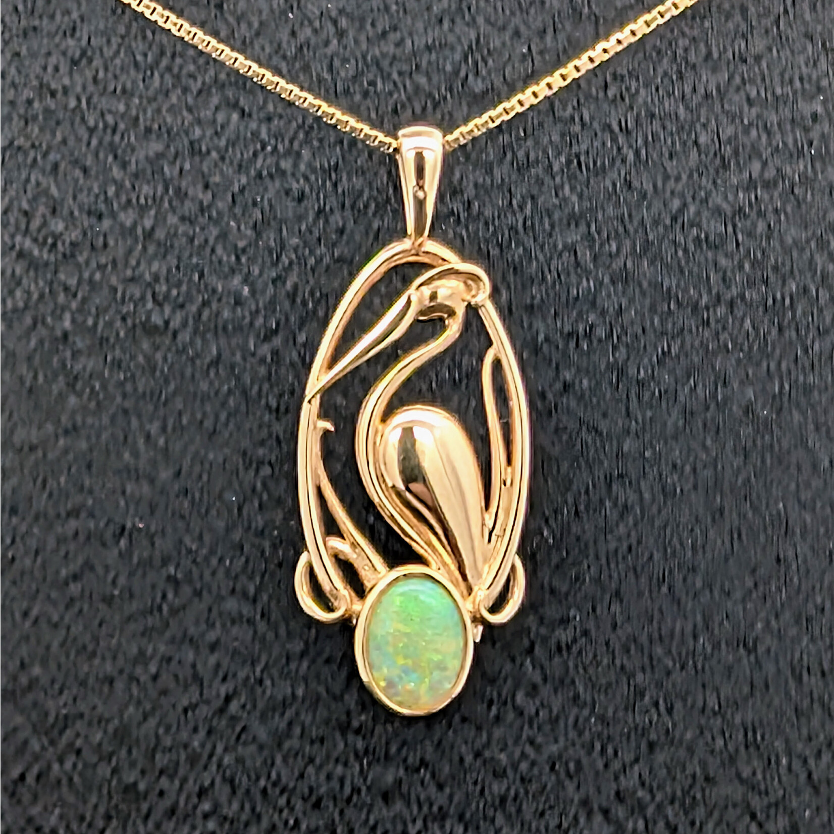 Modern Heirloom® Nouveau Crane Pend, Opal, 14KY