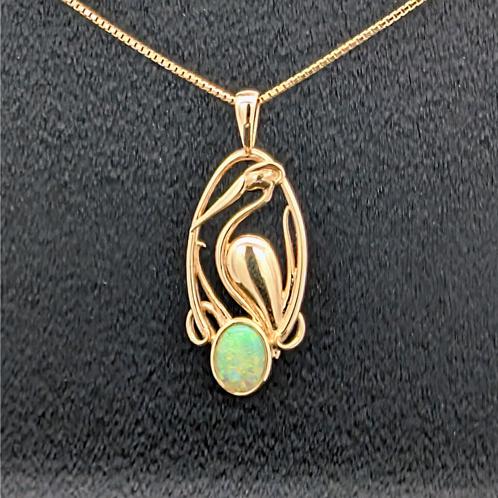 Modern Heirloom® Nouveau Crane Pend, Opal, 14KY