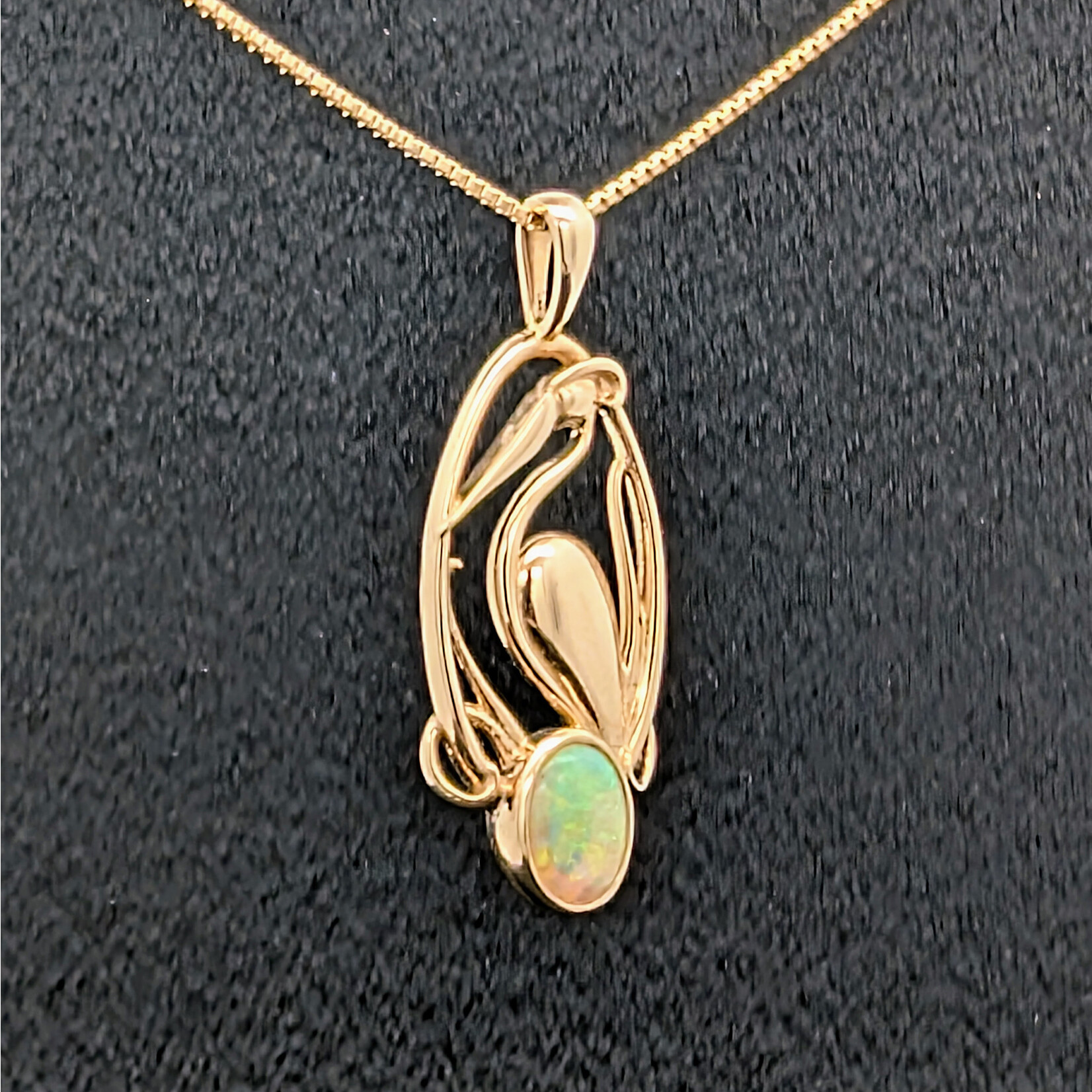 Modern Heirloom® Nouveau Crane Pend, Opal, 14KY