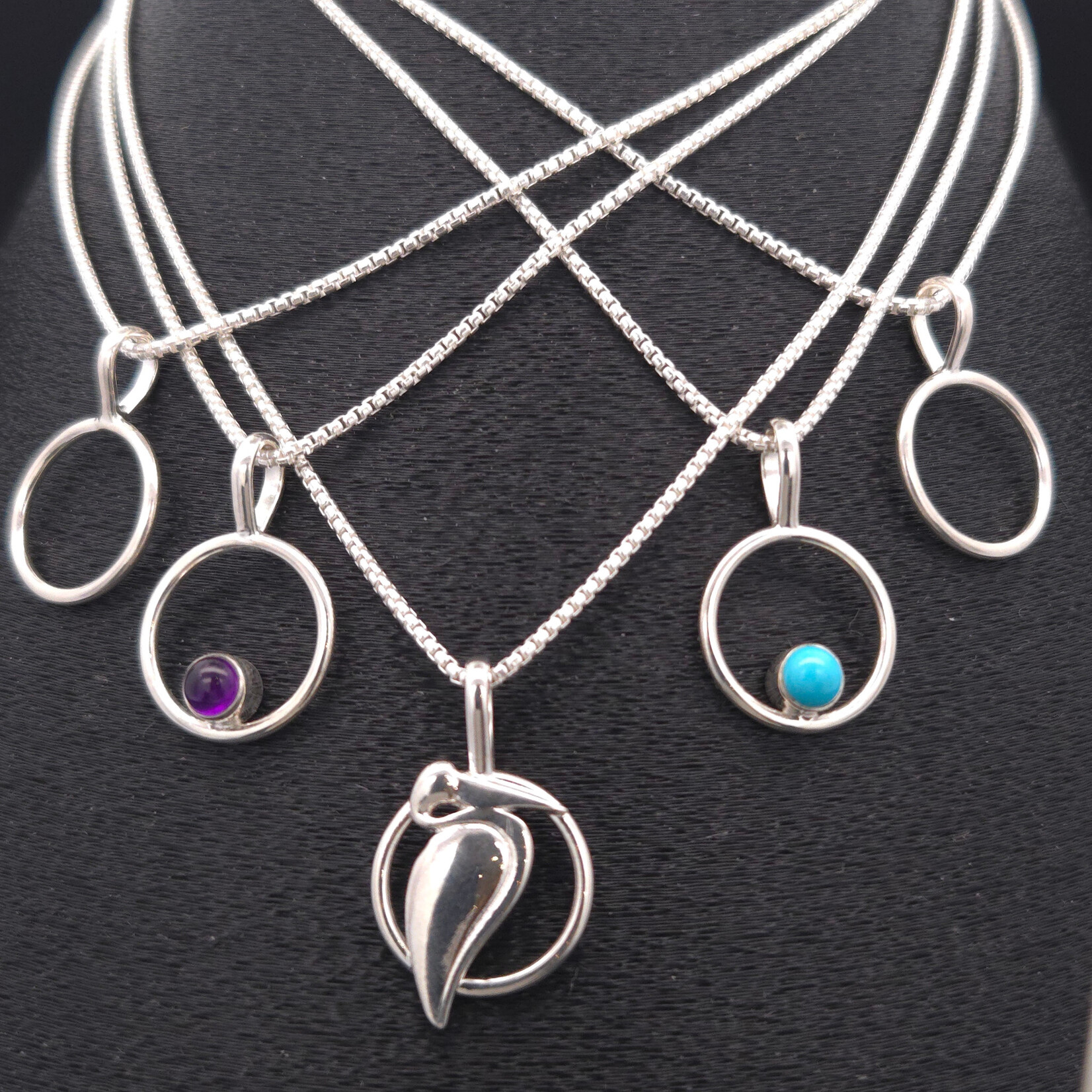 Modern Heirloom® Micro Circle Pendant 14mm on 16” 1.1