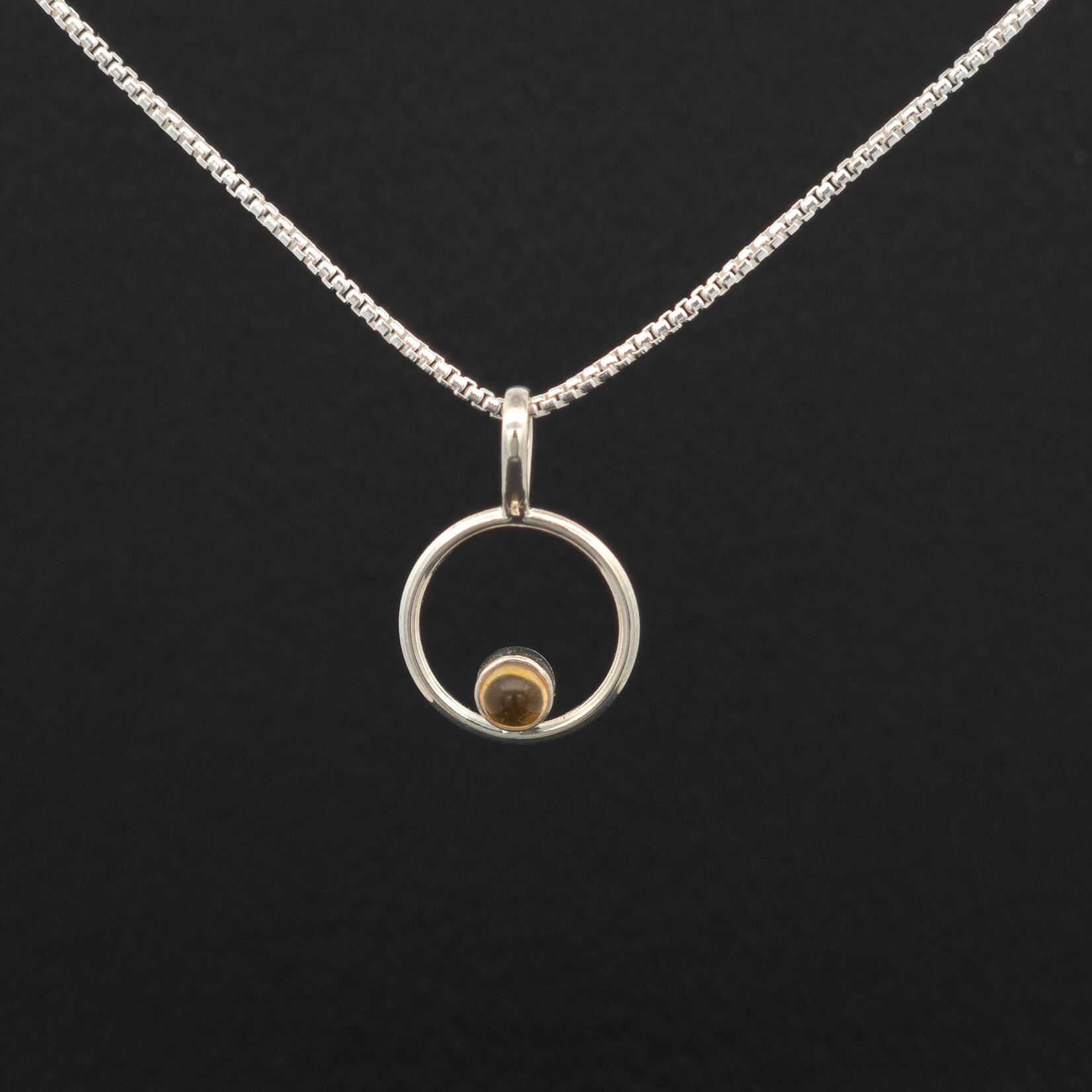 Modern Heirloom® Micro Circle Pendant 14mm on 18” 1.1