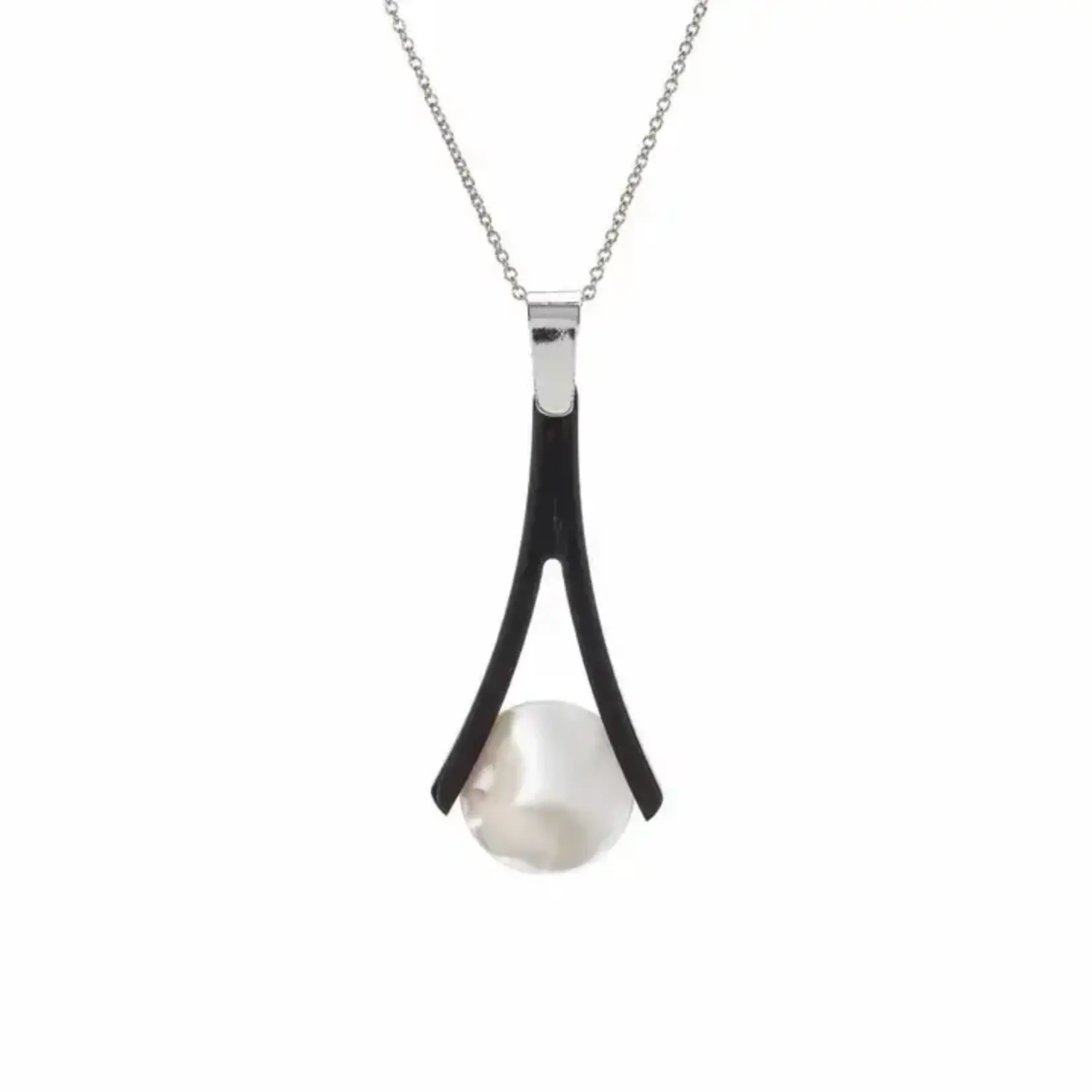 Wishbone Pendant - Ebony