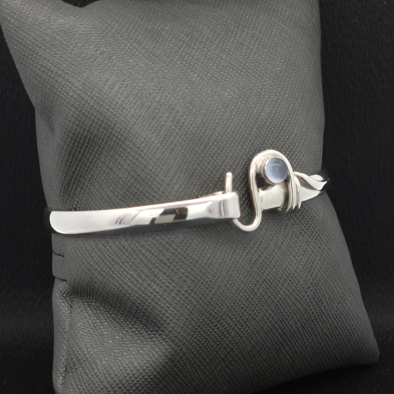 Modern Heirloom® AC Hook Bracelet, Chalcedony 5mm, Sz 7.25”