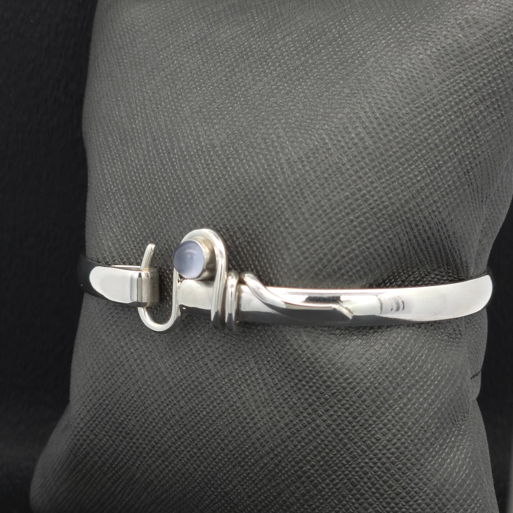 Modern Heirloom® AC Hook Bracelet, Chalcedony 5mm, Sz 7.25”