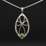 Modern Heirloom® Almond Nouveau Pendant 6mm Peridot 18” Rounded Box