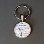 Tanner Glass Outer Banks Map Keychain