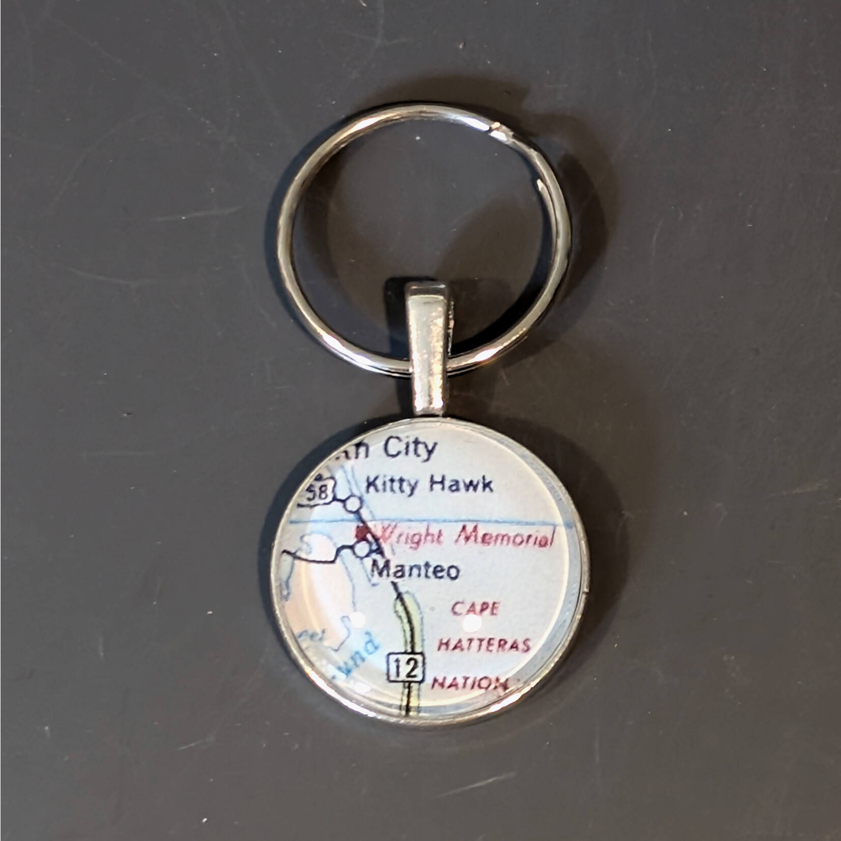 Tanner Glass Outer Banks Map Keychain