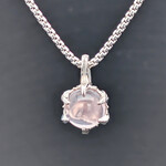 Modern Heirloom® Petal Prong Necklace, Rose Quartz & Sterling