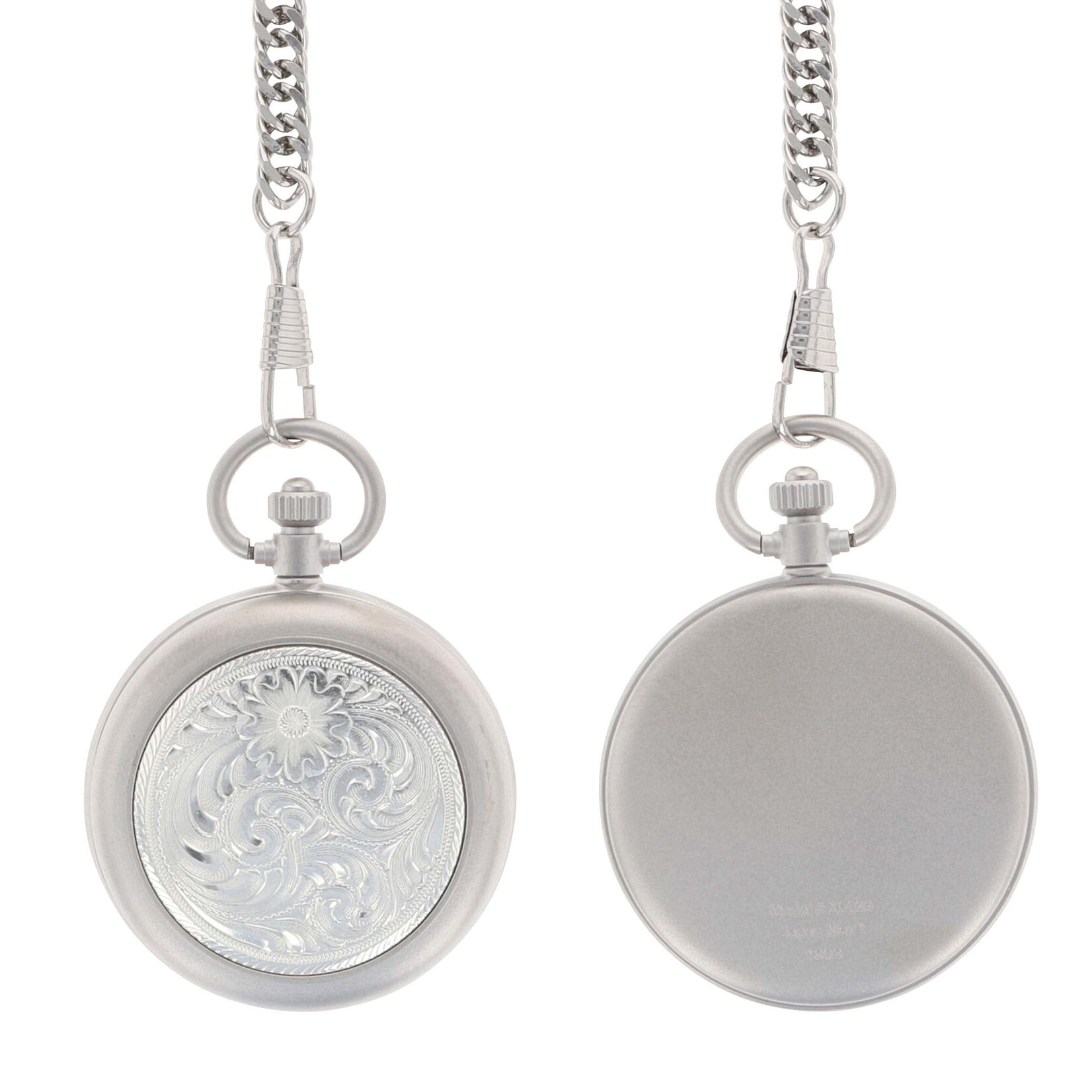 Montana Silversmiths Engraved Silver, Small Silver Inlay, Pocket Watch