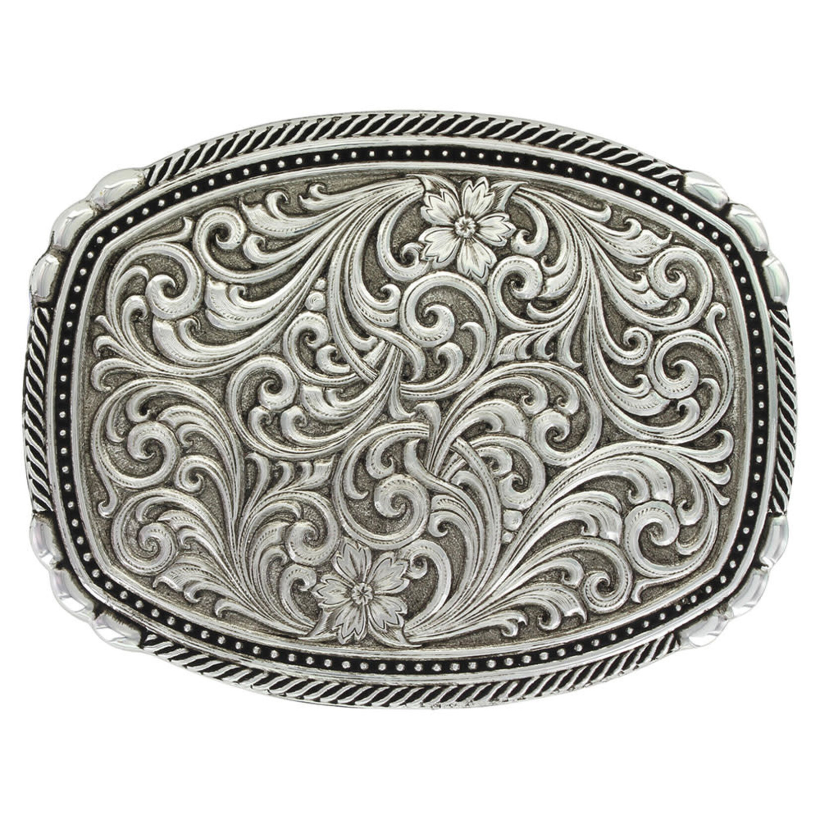 Montana Silversmiths Antiqued Pinpoints and Twisted Rope Trim Buckle