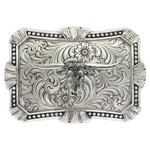 Montana Silversmiths Antiqued Trailblazer Buckle with Longhorn