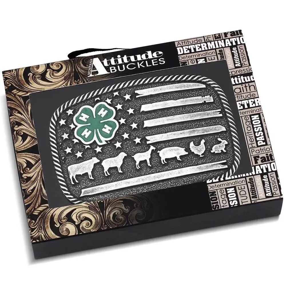 4-H Livestock Buckle - Silver Bonsai Gallery