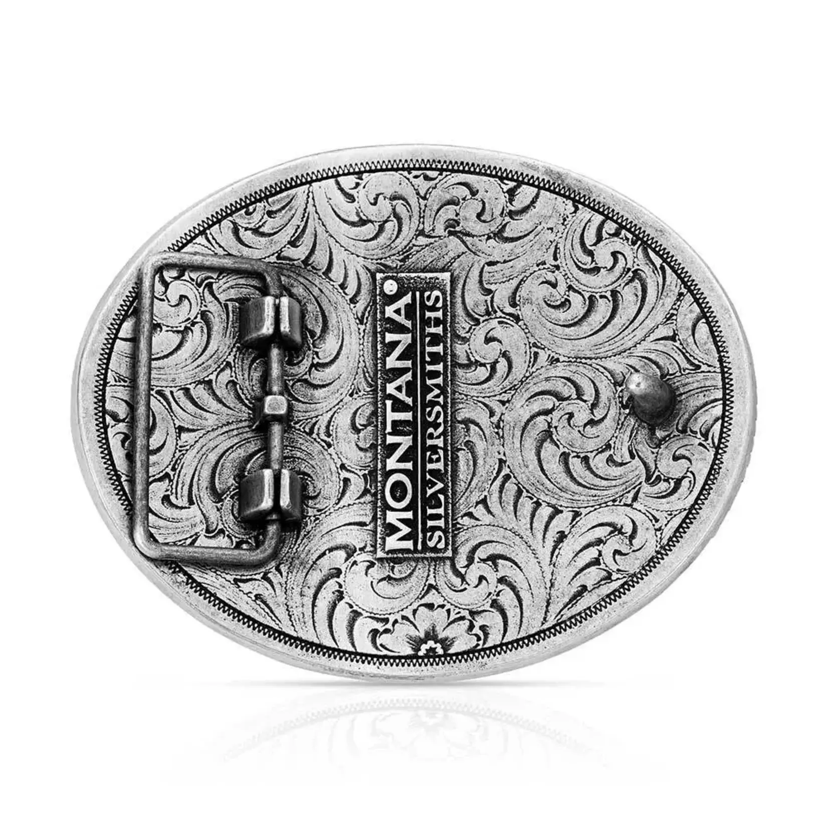 Montana Silversmiths Pack Horses and Rider Two Tone Attitude Belt Buckle