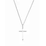 Sterling Silver 25.7x14 mm Cross 18" Necklace
