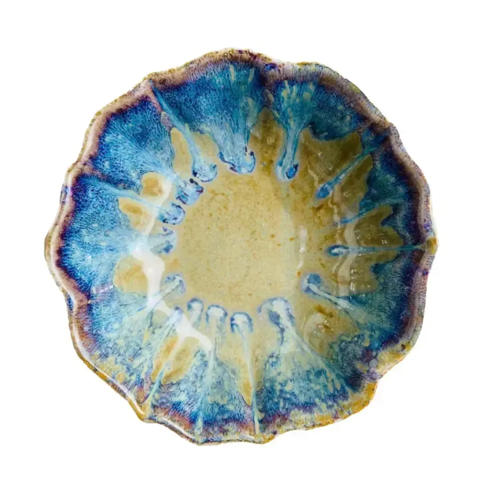 Bay Pottery Large Rippled Bowl - Stoneware Pottery