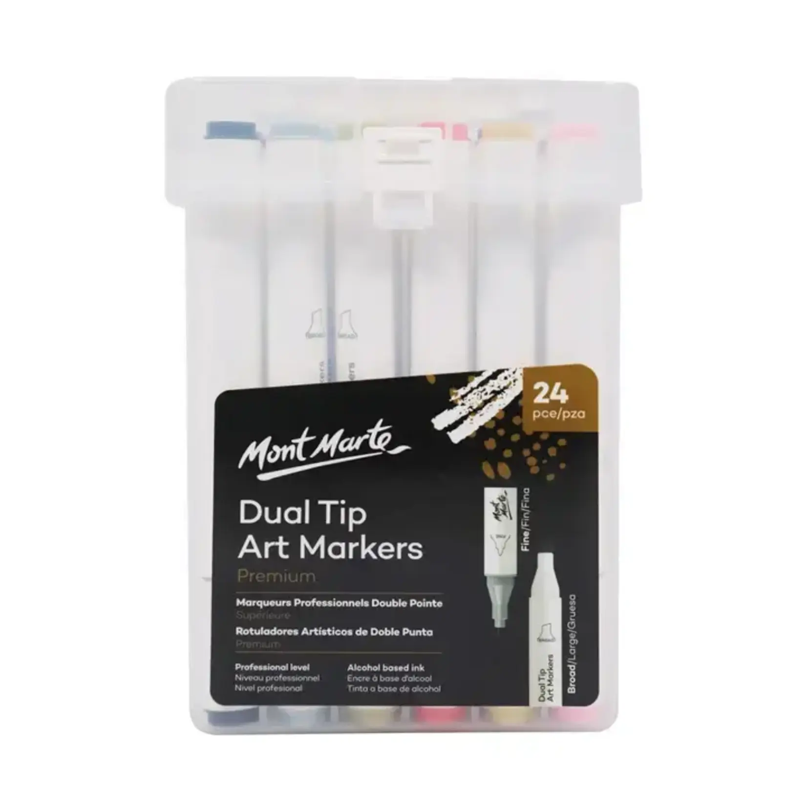Mont Marte USA, Inc Dual Tip Art Markers in Case Premium 24pc