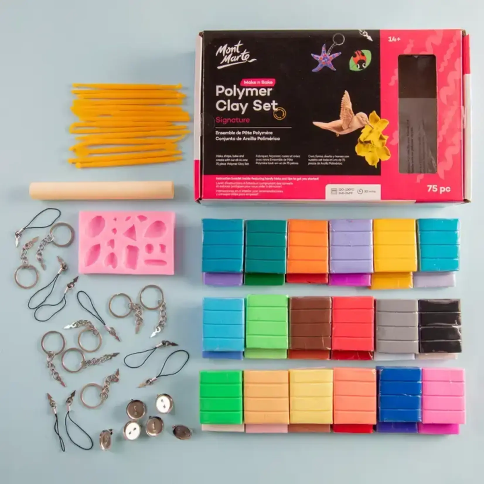 Mont Marte USA, Inc Make N Bake Polymer Clay Set Signature 75pc