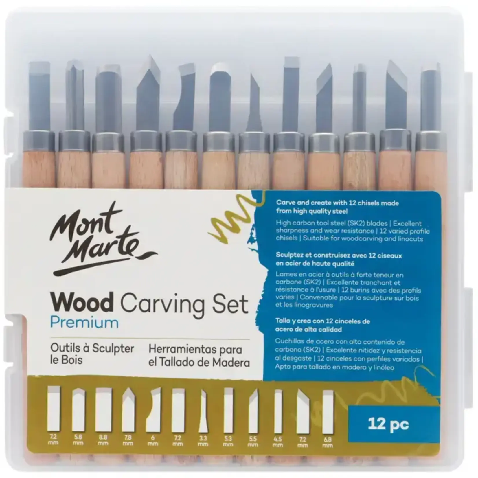 Mont Marte USA, Inc Wood Carving Set 12pc