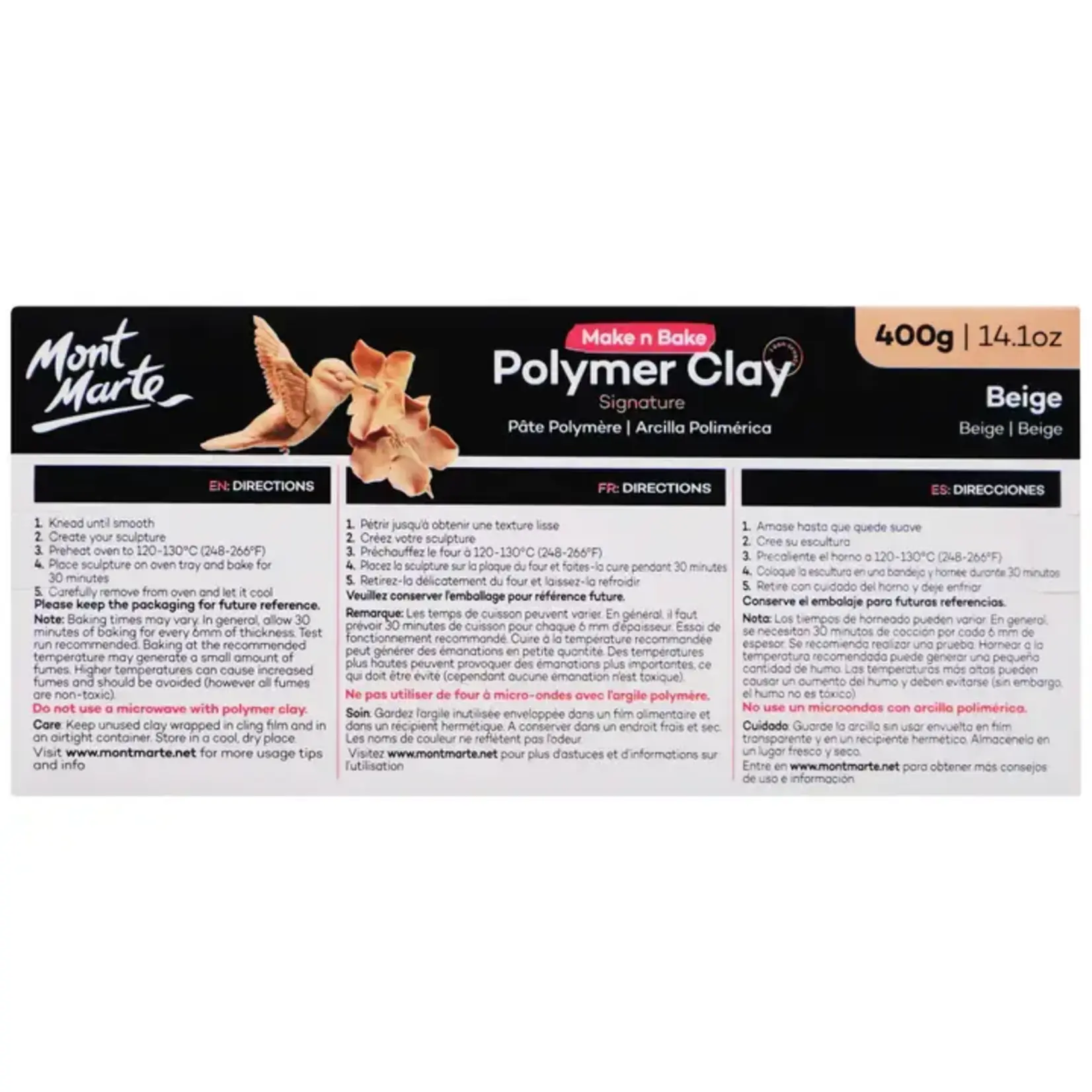 Mont Marte USA, Inc Make N Bake Polymer Clay Signature 400g (14.1oz)