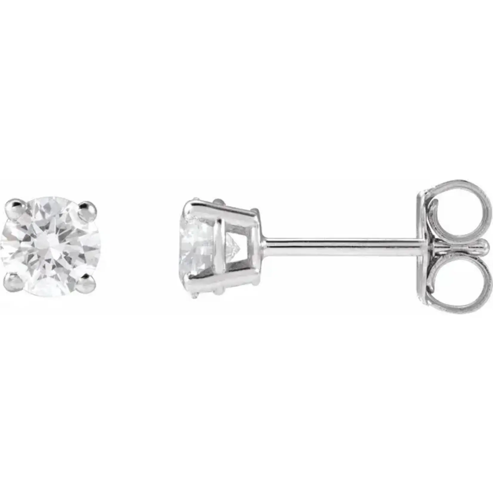 14KW 4mm 1/2 CTW Lab-Grown Diamond Earrings