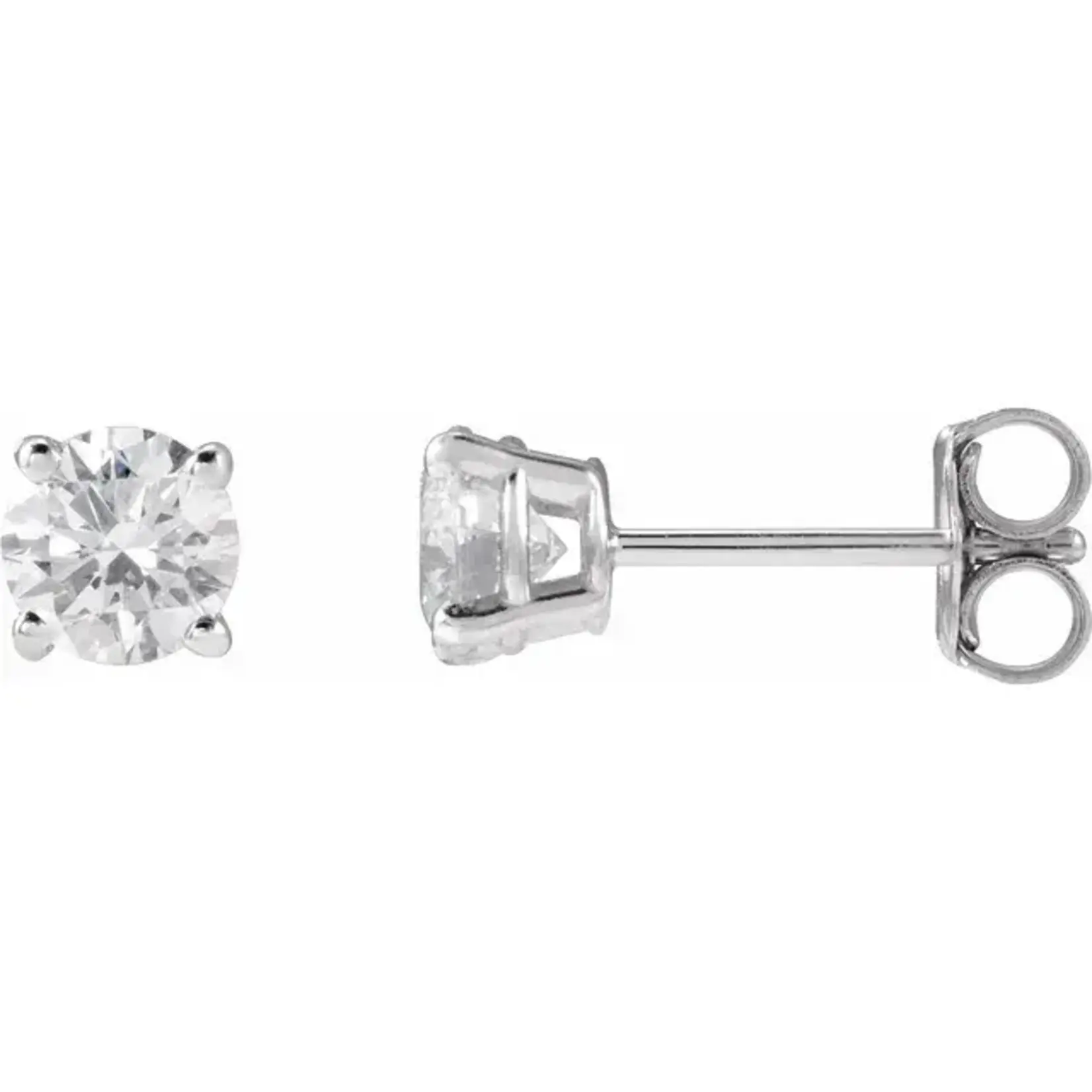 14KW 3/4 CTW Lab-Grown Diamond Earrings