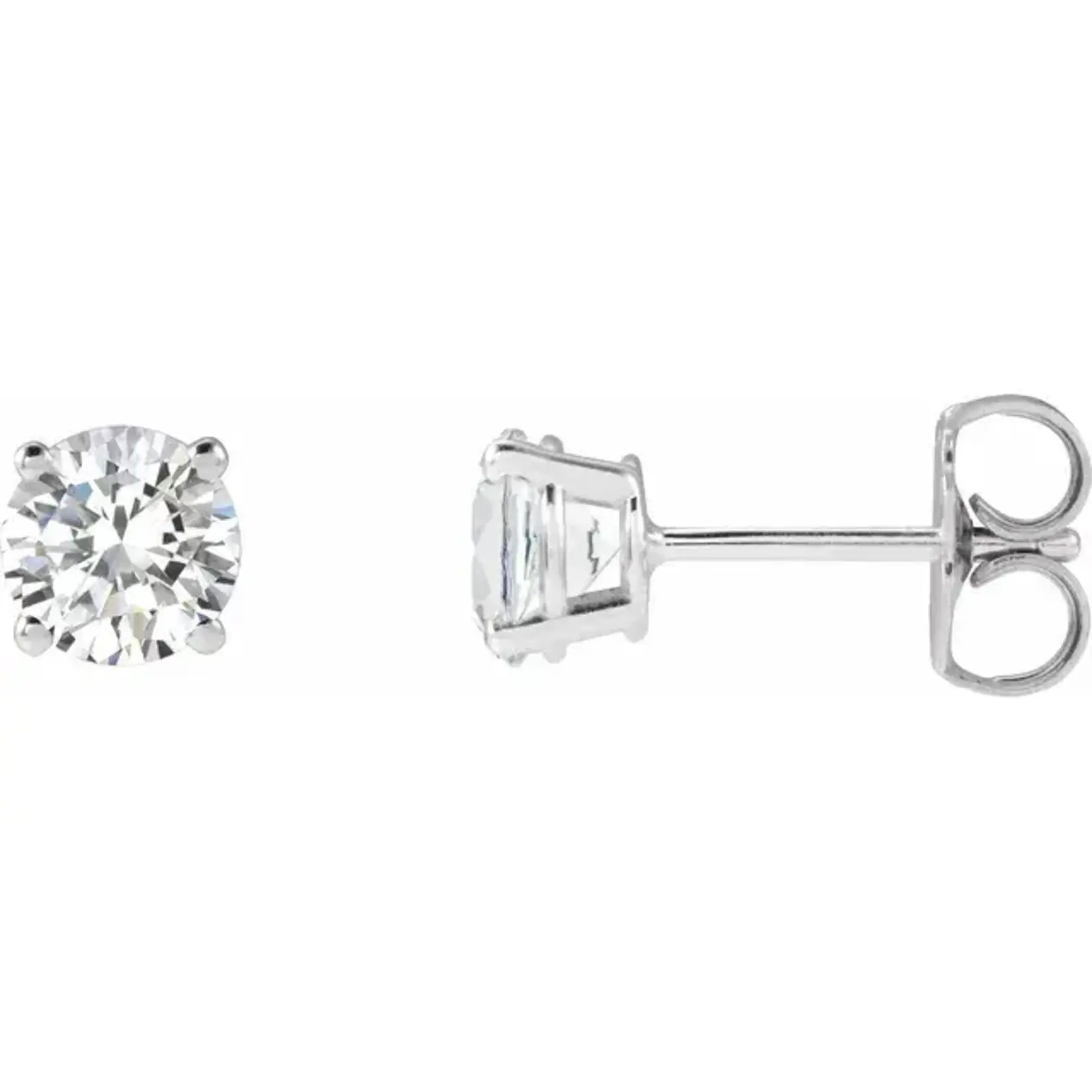 14KW 1 CTW Lab-Grown Diamond Earrings