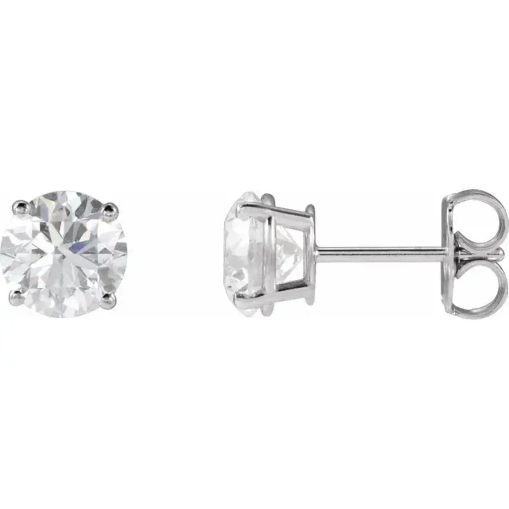 14KW 2 CTW Lab-Grown Diamond Earrings