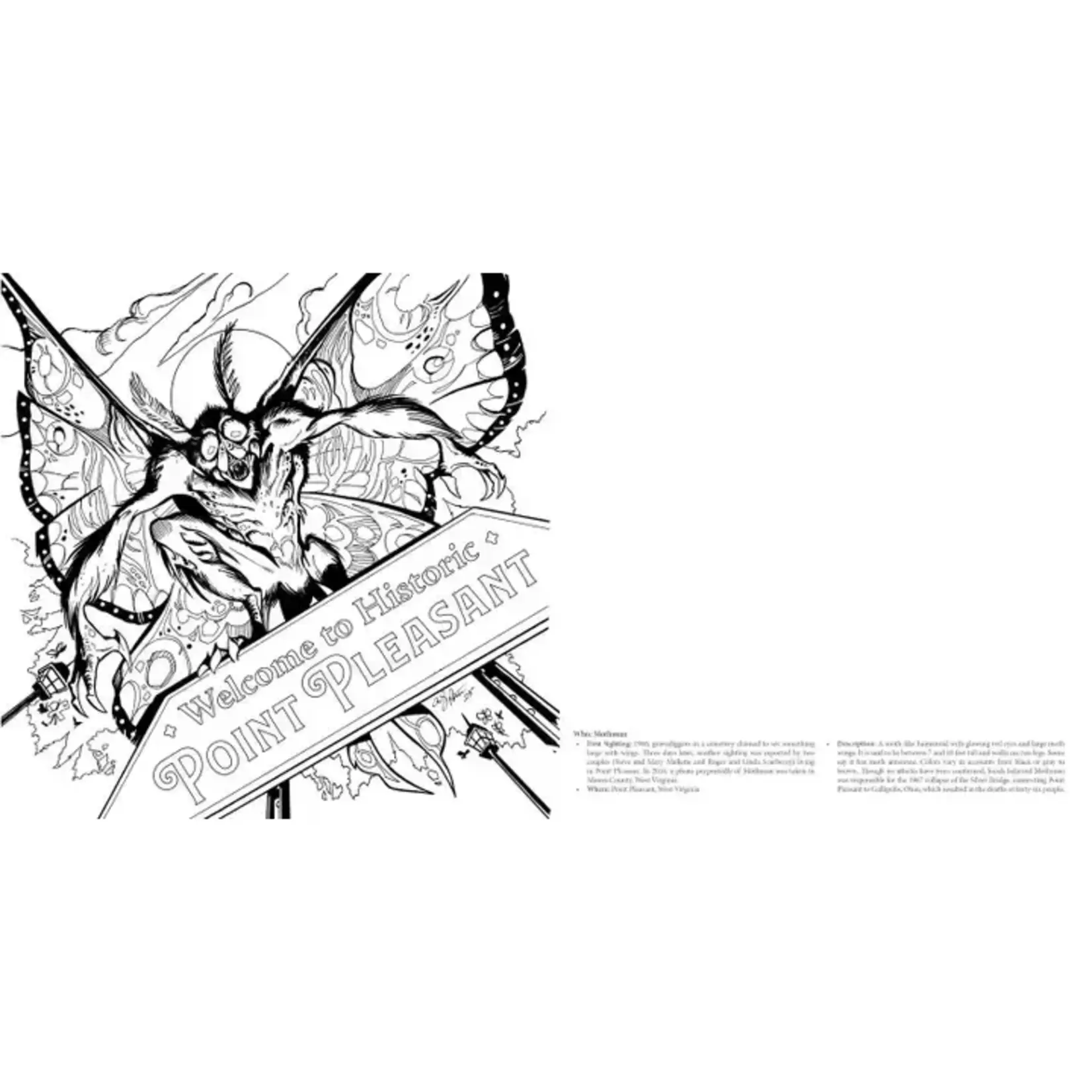 Simon & Schuster Cryptid Creatures Coloring Book by